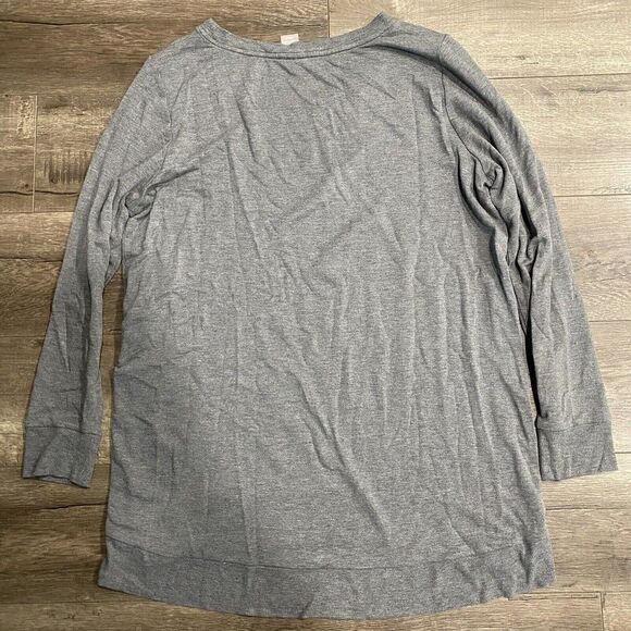 Chicos Zenergy Sweater Size 2 Womens 12/14 US Gray Long Sleeve Side Zippers - Picture 6 of 6